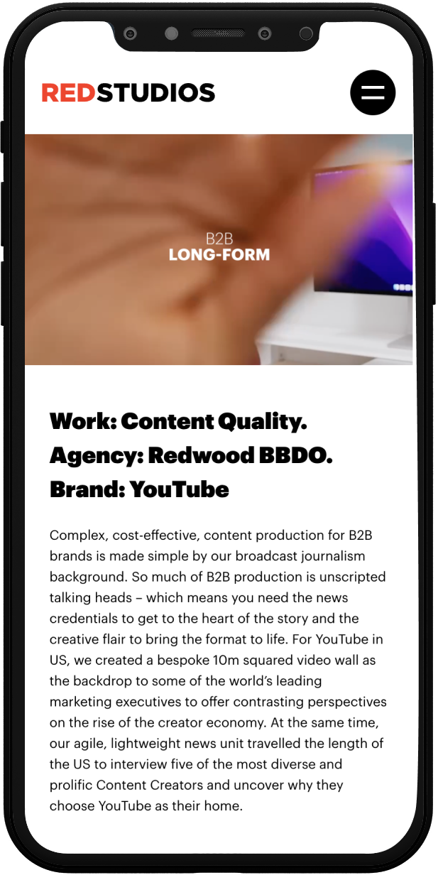 site on mobile mockup